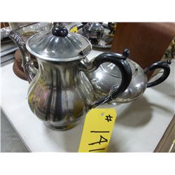 2 MARLBORO SILVER EP TEA POTS