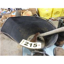 COAL PAIL, AXE, STEEL POT, PITCHER & SCOOP