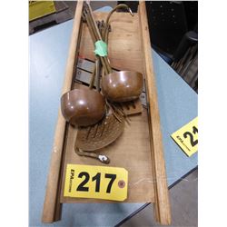 CABBAGE CUTTER & COPPER UTENSIL SET