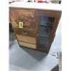 Image 1 : BROWN DESK/CHINA CABINET WITH GLASS DOOR