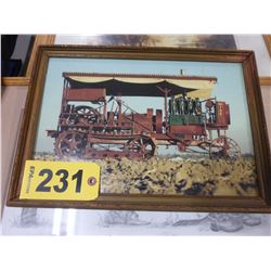 3 FRAMED PICTURES (TRACTOR, RCMP & SCENERY)