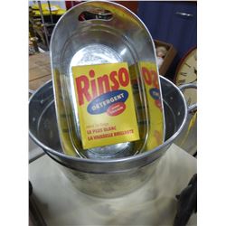 2 METAL ICE TUBS & RINSO DETERGENT IN ORIGINAL BOX