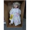 Image 1 : APPROX. 24" PORCELAIN DOLL WITH BLOND HAIR