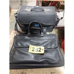LEATHER BRIEFCASE & CAMERA BAG