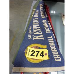 5 KENTUCKY DERBY PENNANTS