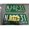 Image 1 : 1971 ALBERTA LICENSE PLATES (SET OF TWO MATCHING)