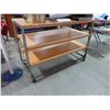 Image 1 : LARGE ORANGE ROLLING SHELF (APPROX. 60" X 30" X 43"H)