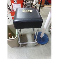 BAR STOOL, 2 GARBAGE CANS, TOWEL HOLDER & BUS BIN