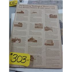 SET OF PRINTS "THE VANISHING BUILDINGS OF RURAL CANADA) - SET OF 8