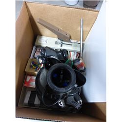 4 BOXES OF OFFICE SUPPLIES, SIGNS, PAPER, FILE FOLDERS, ETC