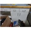 Image 2 : CUPBOARD UNIT WITH 4 DRAWERS & GLASS TOP (APPROX. 41" X 26" X 40"H)