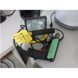 HALOGEN WORK LAMP & BLACK & DECKER DRILL