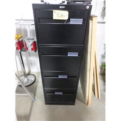 4 DRAWER LEGAL SIZE FILE CABINET (BLACK)