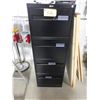 Image 1 : 4 DRAWER LEGAL SIZE FILE CABINET (BLACK)