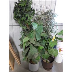 5 ASSORTED ARTIFICIAL PLANTS
