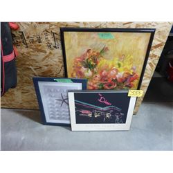 3 PRINTS (DINER, FLOWERS & STARFISH)