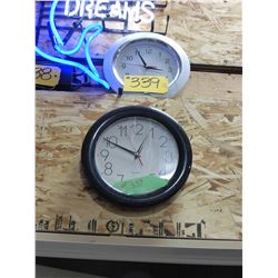 2 ROUND WALL CLOCKS