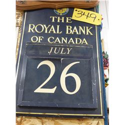 VINTAGE ROYAL BANK CALENDAR