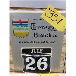 VINTAGE TREASURY BRANCH CALENDAR