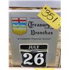 Image 1 : VINTAGE TREASURY BRANCH CALENDAR