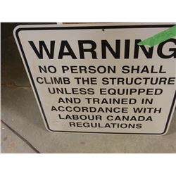 4 METAL CONSTRUCTION SIGN