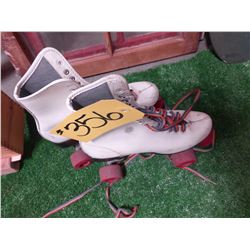 WHITE ROLLER SKATES