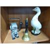 Image 1 : SCHOOL BELL, KEYSTONE VINTAGE CAMERA, SNOW GOOSE JIM BEAM COLLECTION BOTTLE
