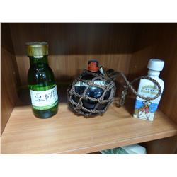 COCKSPUR RUM BALL DECANTER, & 2 VINTAGE BOTTLES