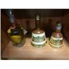 Image 1 : 3 DECANTERS INCLUDING PEAR IN BOTTLE & 2 OLD SCOTCH BELLS