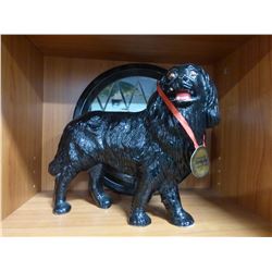 PREMIUM DARK RUM LARGE DOG DECANTER & METAL TRAY