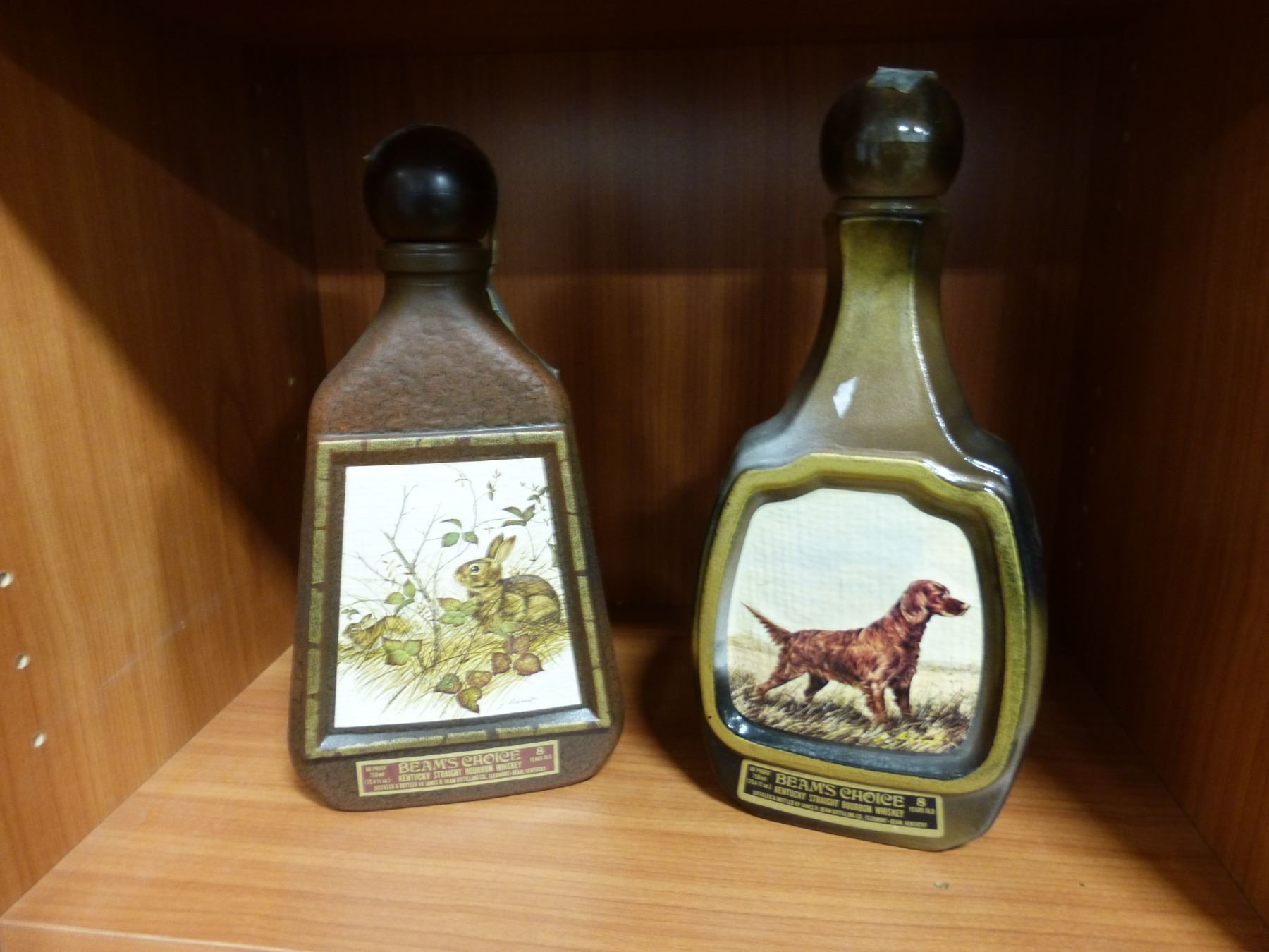 JIM BEAM DOG DECANTER & JIM BEAM RABBIT DECANTER