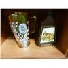 Image 1 : CARNIVAL GLASS STYLE PITCHER & JIM BEAMS FOX DECANTER