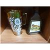 Image 2 : CARNIVAL GLASS STYLE PITCHER & JIM BEAMS FOX DECANTER