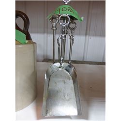 BRUSH SET, PICKLE CROCK & FLOWERS