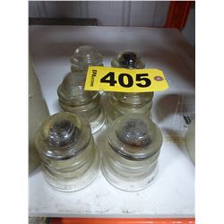 6 DOMINION CLEAR INSULATORS