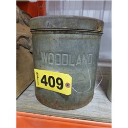 WOODLAND STEEL PAIL & LID
