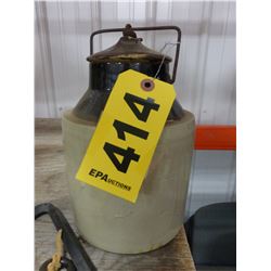 ANTIQUE PICKLE CROCK WITH LID