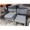 Image 1 : APPROX. 13 GREY CLOTH STACKING CHAIRS