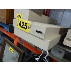 2 LIGHT BROWN FLOATING SHELVES (48")