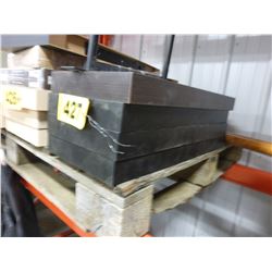 4 DARK BROWN FLOATING SHELVES (24")