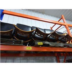 APPROX. 10 CAFÉ CHAIRS (WOOD/BLACK LEATHER STYLE)