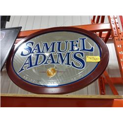 WOOD FRAMED SAMUEL ADAMS MIRROR