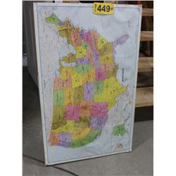 FRAMED US MAP