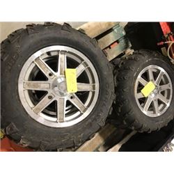 4 CARLISLE TIRES & RIMS (2 - 26X10X14" & 2 - 26X8X14"`)