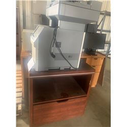 Cherry Cabinet and printer