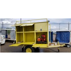 Custom 6x 8 ft enclosed single axel trailer with doors and generator