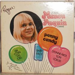 RARE Vinyl LP used record 33 La Petite Fille Manon Paquin in French - en Français, disque utilisé