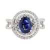 Image 2 : 2.64 ctw Sapphire and Diamond Ring - 18KT White Gold