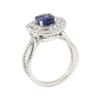 Image 4 : 2.64 ctw Sapphire and Diamond Ring - 18KT White Gold