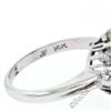 Image 7 : Antique 14kt White Gold 0.78 ctw Old Mine and Single Cut Diamond Cluster Ring